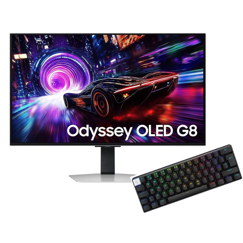 Samsung 32" LS32FG812SUXEN, 240Hz 4K OLED-pelimonitori, hopea