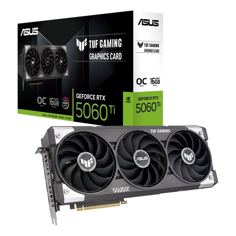 Asus (Outlet) GeForce RTX 5060 Ti TUF Gaming - OC Edition -näytönohjain, 16GB GDDR7