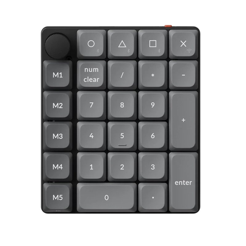 Keychron K0 Max, langaton mekaaninen numeronäppäimistö, Keychron Milk POM Red, musta/harmaa