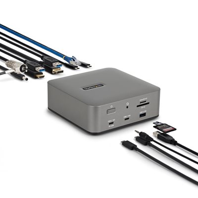 StarTech.com Thunderbolt 5 13-in-1 -telakka, musta