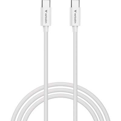 Verbatim 2.0 USB-C -kaapeli, PD3.0 100W, 3m, valkoinen