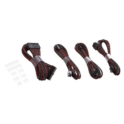 Phanteks Extension Cable Combo -jatkokaapelisarja, musta/punainen