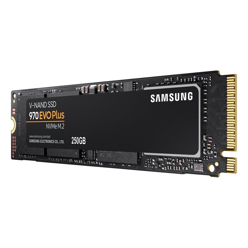Samsung 250GB 970 EVO Plus SSD-levy, M.2 2280, PCIe 3.0 x4, NVMe, 3500/2300 MB/s