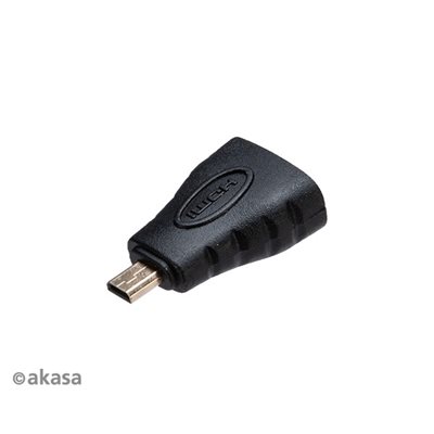 Akasa HDMI naaras - micro-HDMI uros -adapteri, musta