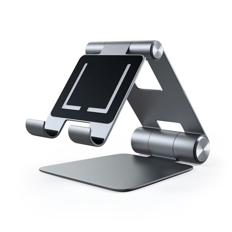 Satechi R1 Aluminum Hinge Holder Foldable Stand, tabletin/kannettavan jalusta, Space Gray