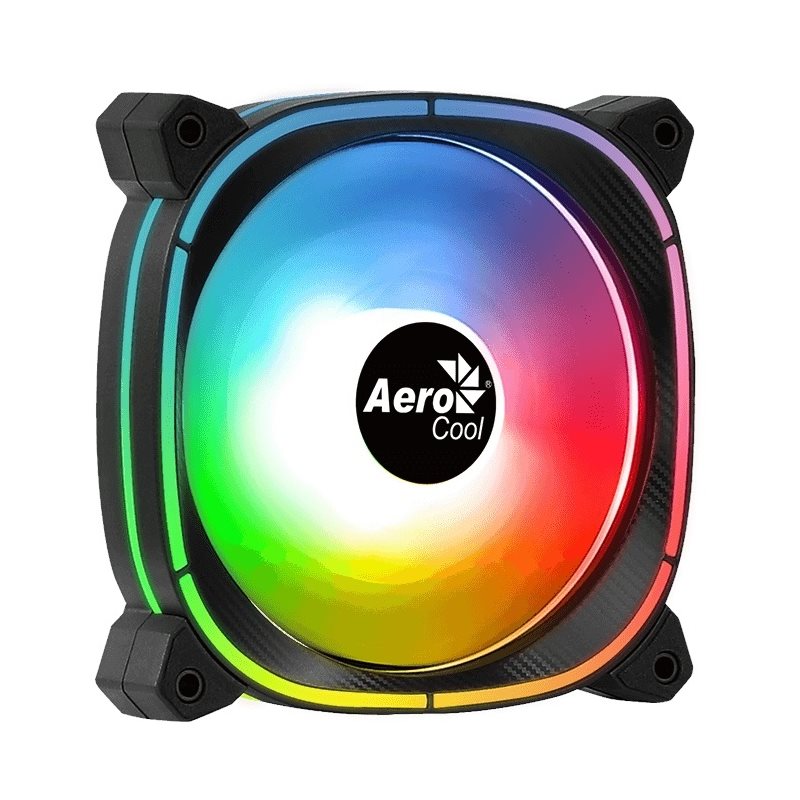 Aerocool Astro 12F, 120mm ARGB-laitetuuletin, musta/läpikuultava