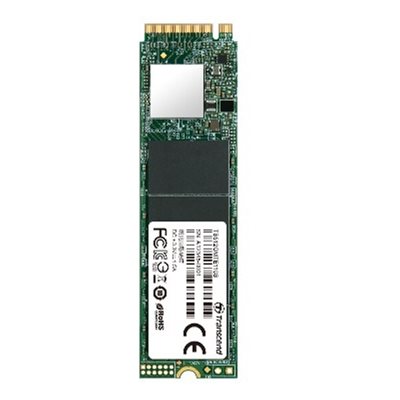 Transcend 256GB PCIe SSD 110S, M.2 SSD-levy, NVMe PCIe Gen3 x4, 1600/800 MB/s