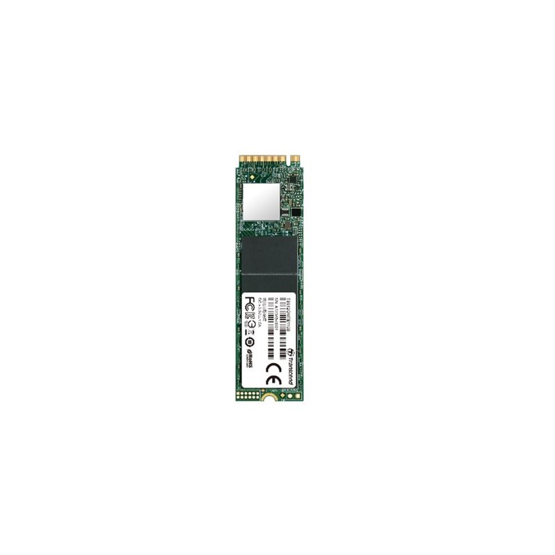 Transcend 256GB PCIe SSD 110S, M.2 SSD-levy, NVMe PCIe Gen3 x4, 1600/800 MB/s
