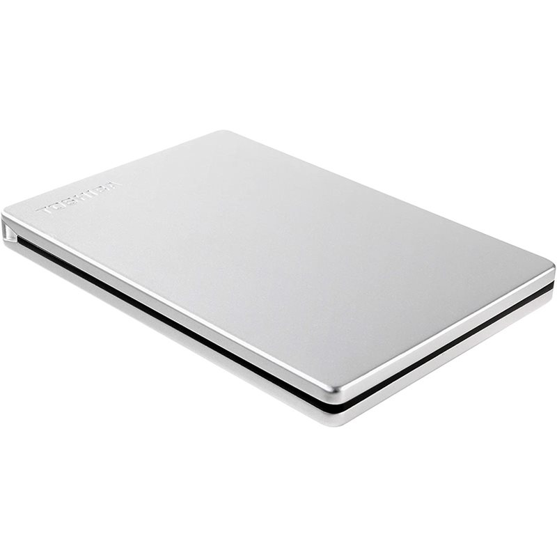 Toshiba 1TB Canvio Slim, ulkoinen 2.5" kiintolevy, USB 3.2 Gen1, hopea