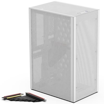 Ssupd Meshlicious - Full Mesh, Mini-ITX -kotelo, PCIe 4.0, valkoinen