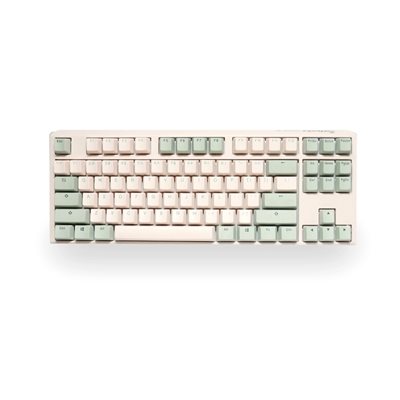 Ducky One 3 TKL Matcha, mekaaninen näppäimistö, 80%, Cherry MX Blue, valkoinen/vihreä