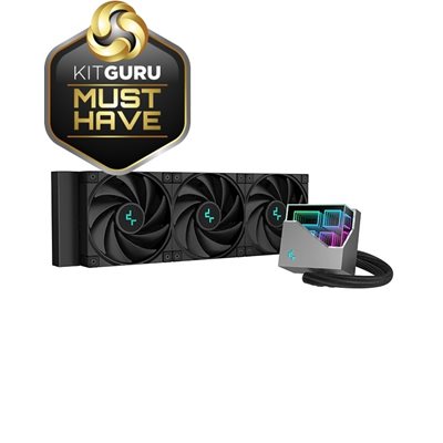 DeepCool LT720, 360mm AIO-nestejäähdytysratkaisu prosessorille, musta/harmaa