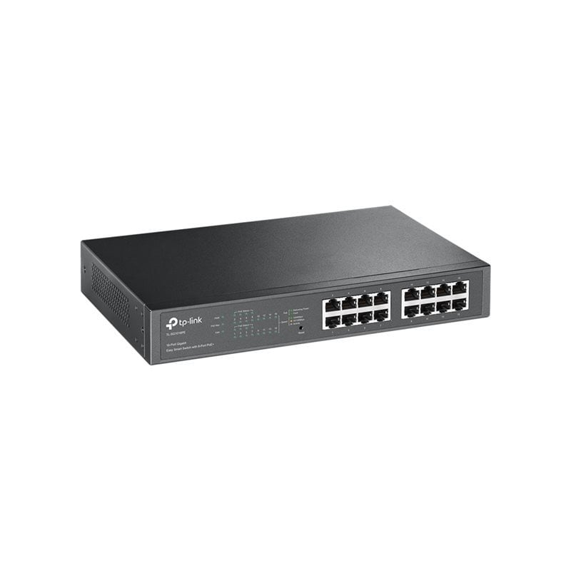 TP-Link TL-SG1016PE - Kytkin - smart - 8 x 10/100/1000 (PoE+) + 8 x 10/100/1000 - työpöytä, räkkiin asennett