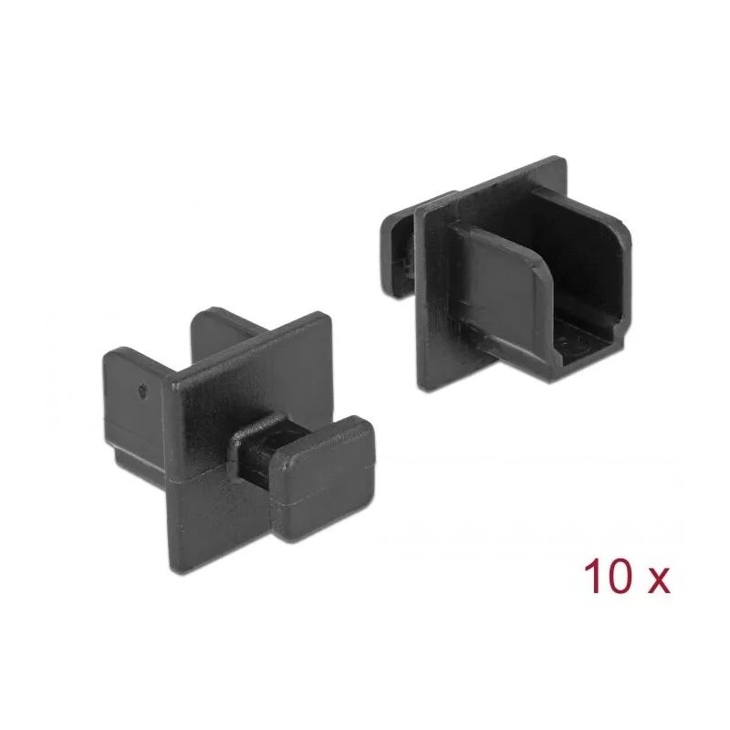 DeLock Pölysuoja USB 3.0 Type-B gripillä, 10kpl, musta