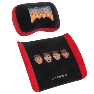 noblechairs Memory Foam Pillow Set - DOOM Retro Edition, tyynysarja noblechairs -pelituoleille
