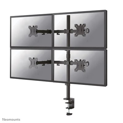 Neomounts 13-32" x4 Monitor Desk Mount, näyttövarsi pöydälle neljälle näytölle, musta