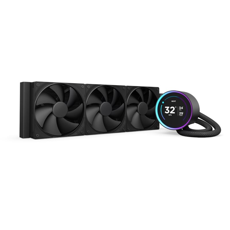 NZXT Kraken Elite 360 V2 (2024), 360mm AIO-nestejäähdytysratkaisu prosessorille, musta