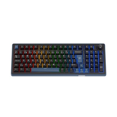 Ducky OK-M-98, mekaaninen näppäimistö, 98% Wine Red Switch, musta / sininen