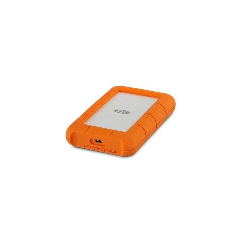 LaCie 4TB Rugged USB-C, 2.5" ulkoinen USB-C kiintolevy, oranssi/harmaa