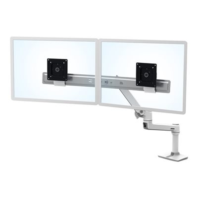 Ergotron ≤25" x2 LX Desk Dual Direct Arm, -pöytäteline kahdelle näytölle, valkoinen