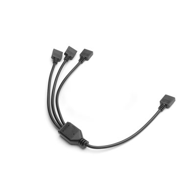 EK-Waterblocks EK-Loop D-RGB 3-Way Splitter Cable -jakokaapeli, 30cm, musta