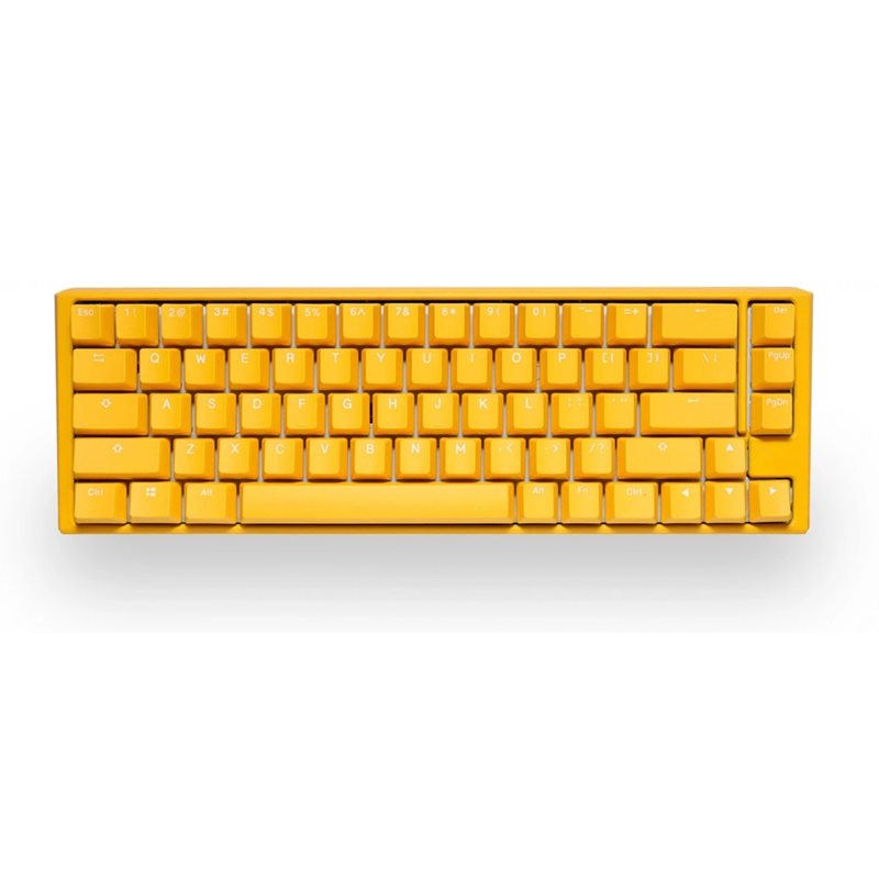Ducky One 3 SF Yellow, mekaaninen näppäimistö, 65%, Cherry MX Silver, keltainen