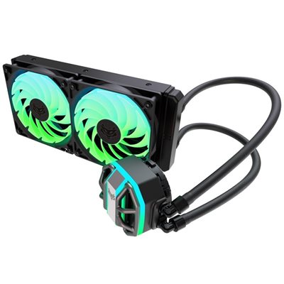 Sapphire NITRO+ S240-A, 240mm AIO-nestejäähdytysratkaisu prosessorille, musta/harmaa