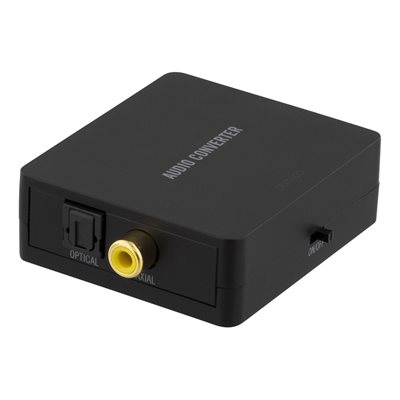 Deltaco S/PDIF (koaksiaali)/Toslink -> 2x RCA/3,5 mm, digitaalinen äänenmuunnin, musta