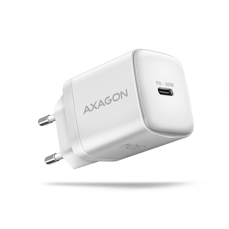 AXAGON 30W verkkovirtalaturi, USB-C PD3.0, valkoinen