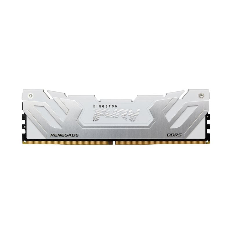 Kingston 24GB (1 x 24GB) FURY Renegade White, DDR5 8400MHz, CUDIMM, CL40, 1.45V, valkoinen/hopea