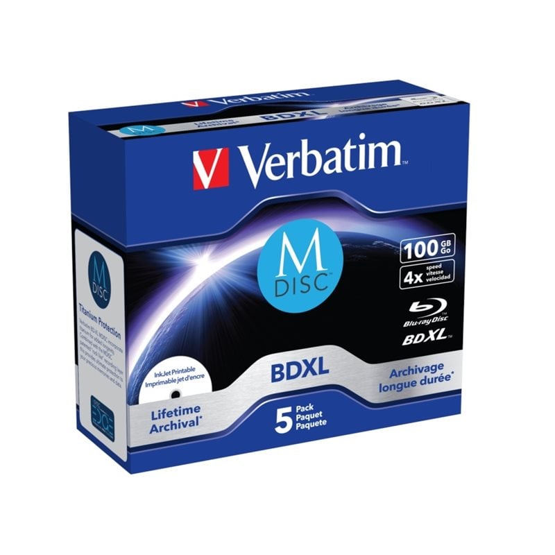 Verbatim M-Disc BD-R XL 100GB, 4x, jewel case, 5kpl