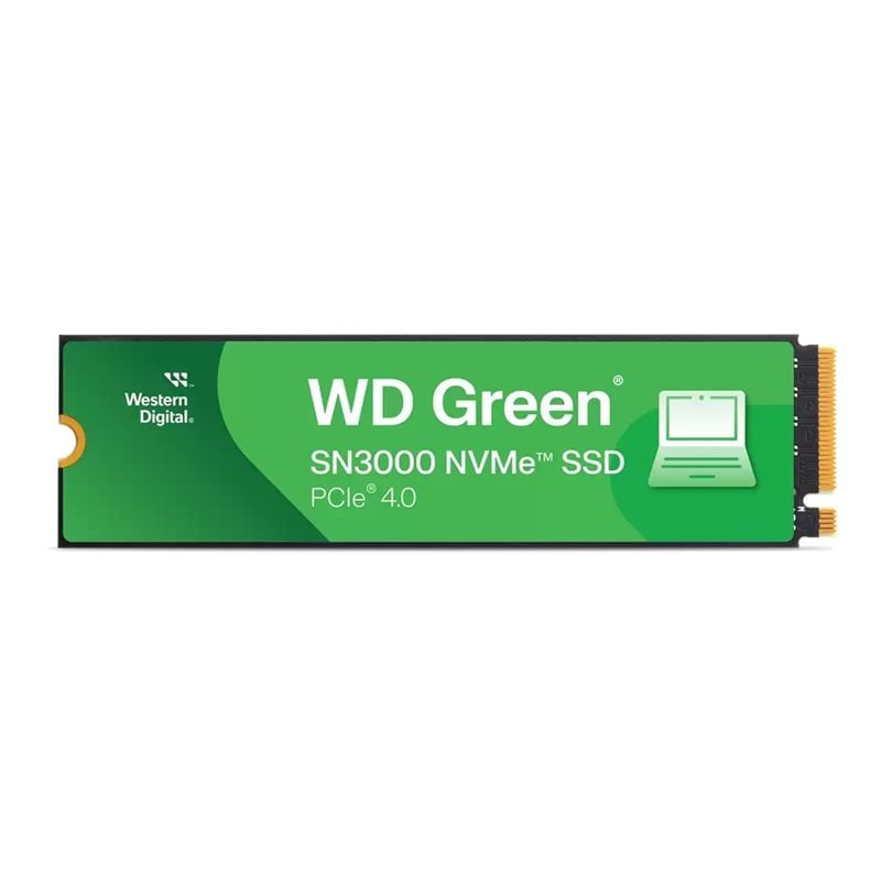 Western Digital 2TB WD Green SN3000 NVMe SSD -levy, M.2 2280, PCIe 4.0 x4, 5000/4200 MB/s