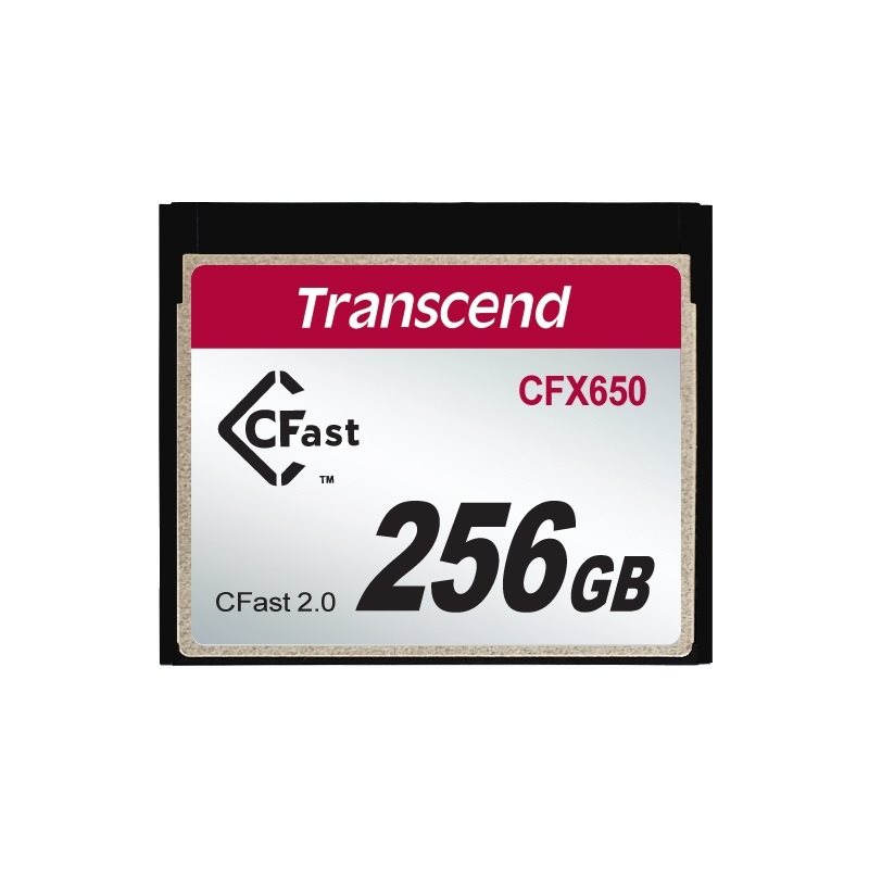 Transcend 256GB MLC CFX650, CFast 2.0 -muistikortti, 510/370 MB/s