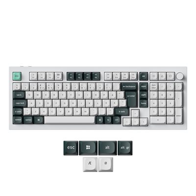 Keychron Q5 HE, langaton mekaaninen näppäimistö, 96%, Gateron 2.0 Magnetic Switch, Shell White