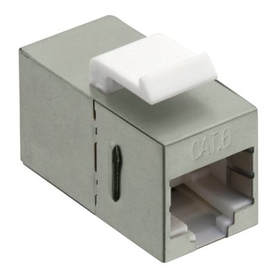 Logilink Suojattu STP Cat6 Keystone Coupler -jatkoliitin, hopea