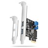 AXAGON (Outlet) 2-porttinen 3.2 Gen1 USB-A + 2x 19-pin sisäinen USB -lisäkortti, 15-pin SATA-lisävirta