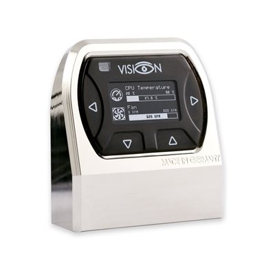 Aqua Computer (Outlet) VISION Touch tablet top unit -pöytäyksikkö, USB, kiiltävä nikkelöity