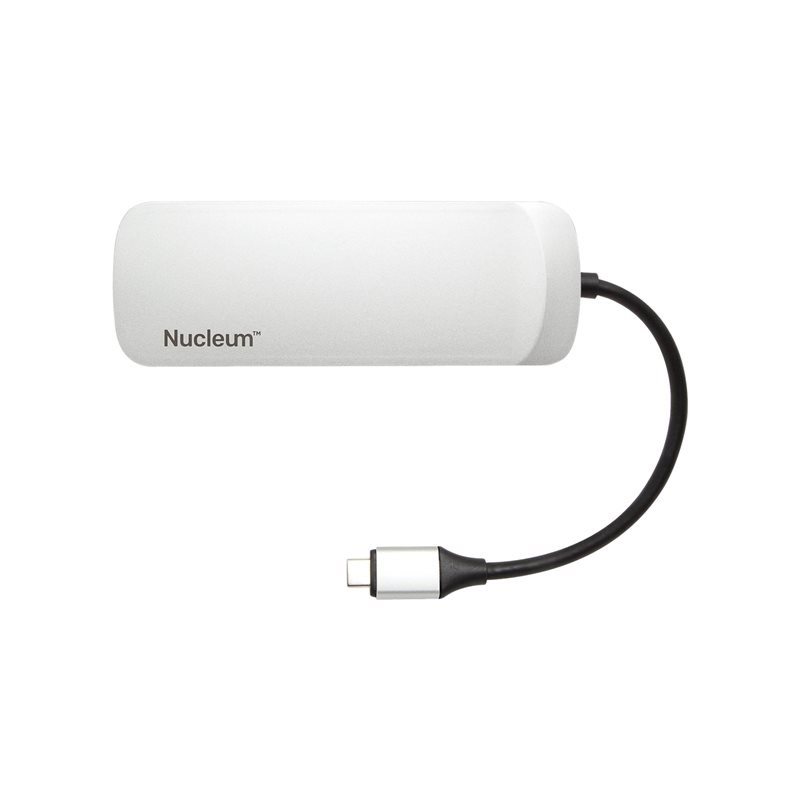 Kingston Nucleum, 7-porttinen USB-C -hubi, hopea/musta