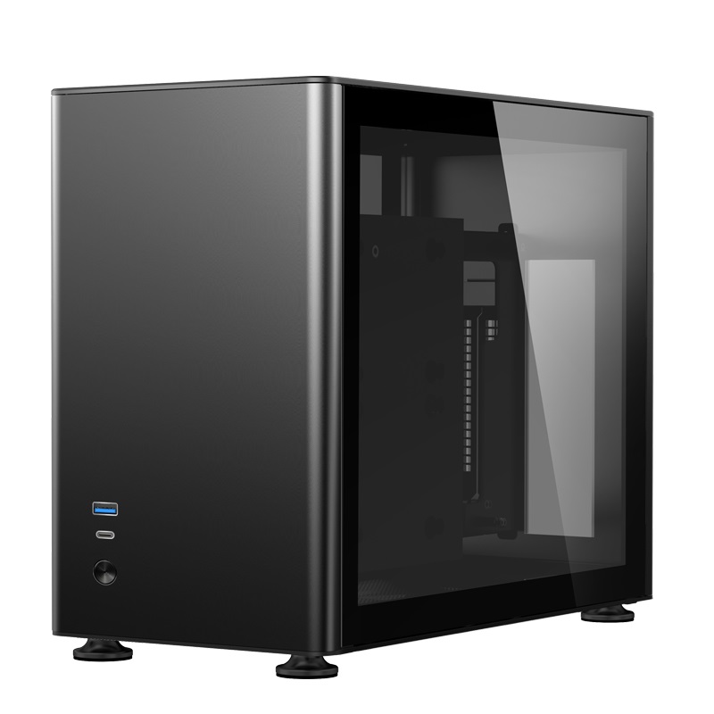 Jonsbo A4 Black, ikkunallinen Mini-ITX -kotelo, musta