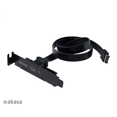 Akasa 3.1 Gen2 USB-C sisäinen adapterikaapeli -> ulkoinen USB-C -portti PCI-paikkaan, low profile, 50cm, m