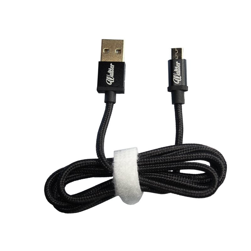 Waltter Micro-USB -> USB -kaapeli, 1,2m, musta