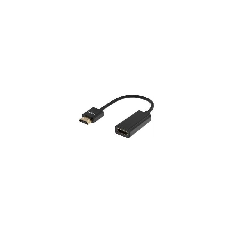 Deltaco 2.0 HDMI -näyttöjatkokaapeli,  uros-naaras, 0,1m, musta