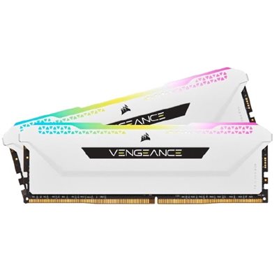 Corsair 32GB (2 x 16GB) Vengeance RGB PRO SL, DDR4 3200MHz, CL16, 1.35V, valkoinen