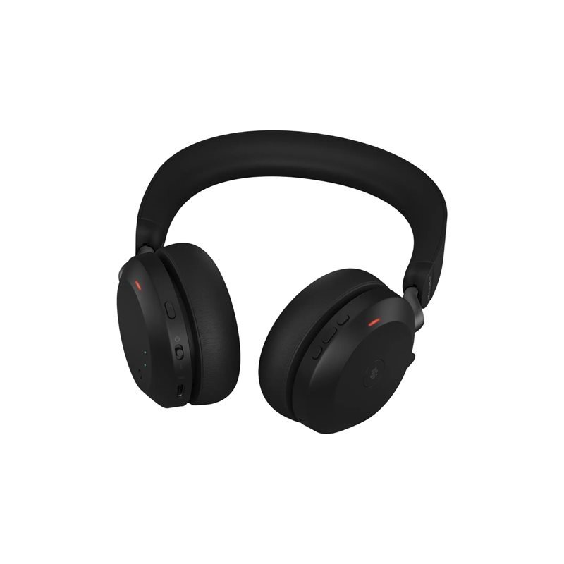 Jabra Evolve2 75 UC, langattomat Bluetooth -kuulokkeet mikrofonilla, sis. lataustelakka, USB-C, musta