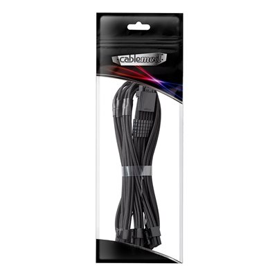 CableMod C-Series Pro ModMesh Sleeved 12VHPWR PCI-e Cable for Corsair (Black, 16-pin to Triple 8-pin, 600mm)
