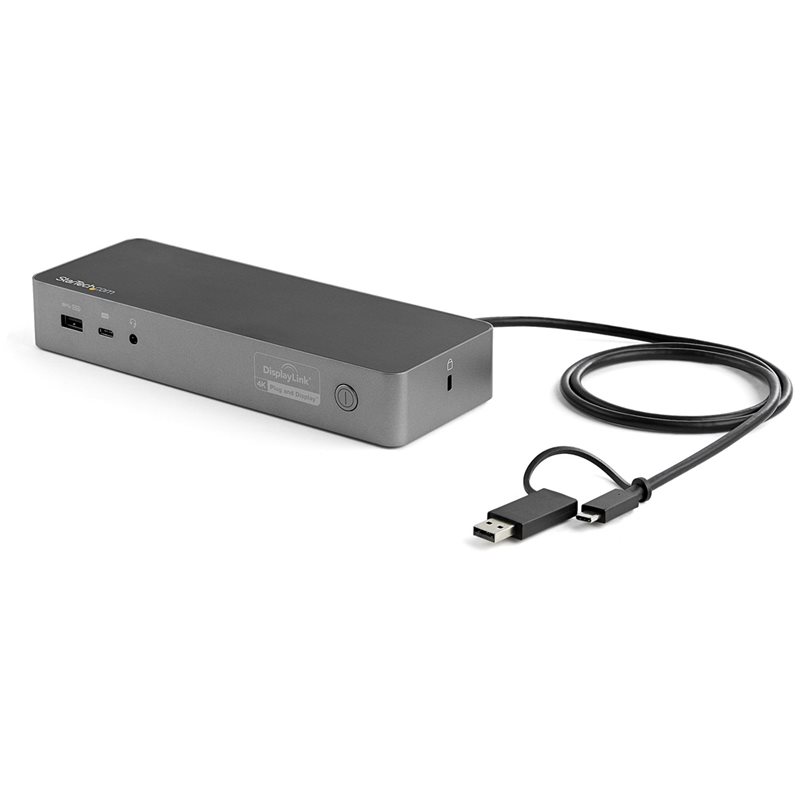 StarTech.com Universal Laptop Docking Station - USB-C & USB 3.0 - Dual 4K DP & HDMI - 100W PD