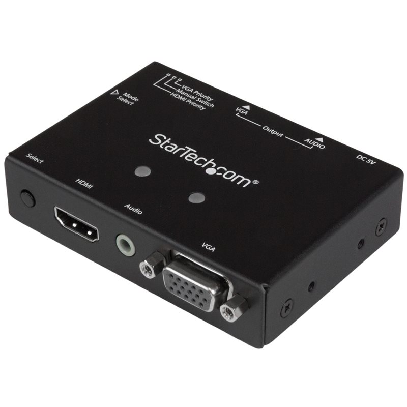 StarTech.com 2x1 VGA + HDMI to VGA Converter Switch with Priority Switching - 1080p