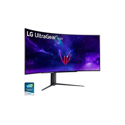 LG 44,5" UltraGear OLED 45GR95QE-B, kaareva 240Hz WQHD-pelimonitori, musta