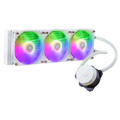 Cooler Master MasterLiquid 360L Core ARGB White, 360mm AIO-nestejäähdytysratkaisu prosessorille, valkoinen