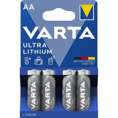 Varta AA/LR06 Ultra Lithium -paristo, 4kpl